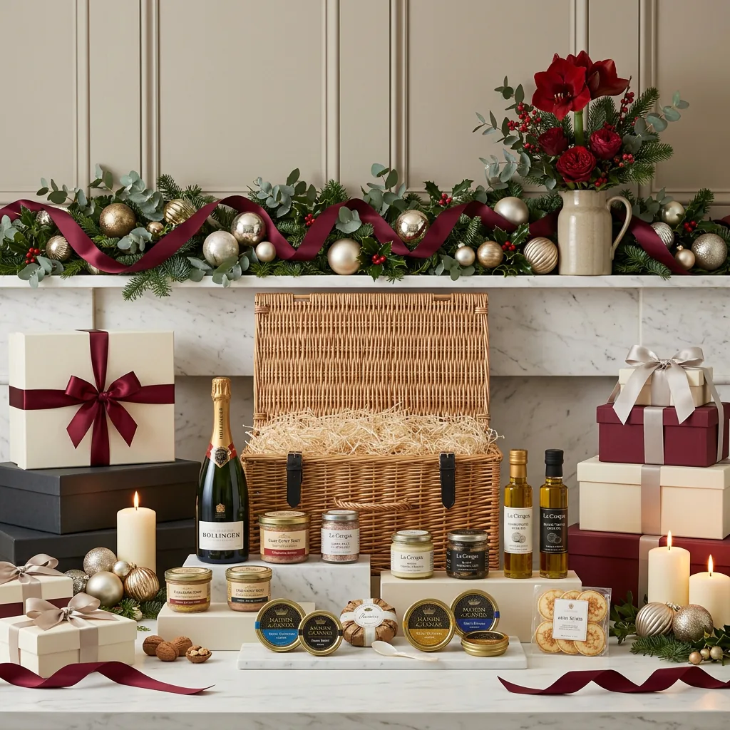 Magnificent Christmas Gourmet and Wine Hamper - Christmas Gift magnificent_christmas_gourmet_and_wine_hamper_with_wine,_foie_gras_and_truffle