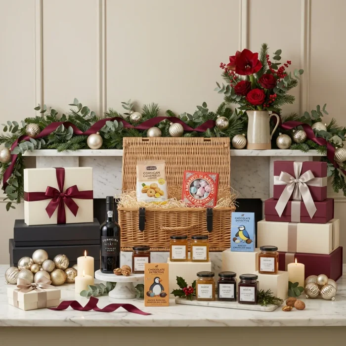 magnificent_christmas_sweet_and_wine_hamper_with_wine,_honey_and_biscuits