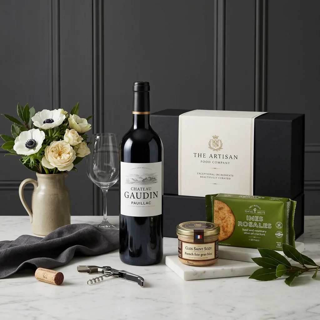 Pauillac and Foie Gras Gift - Foie Gras Gift Box pauillac_and_foie_gras_gift_with_wine,_foie_gras_and_crackers