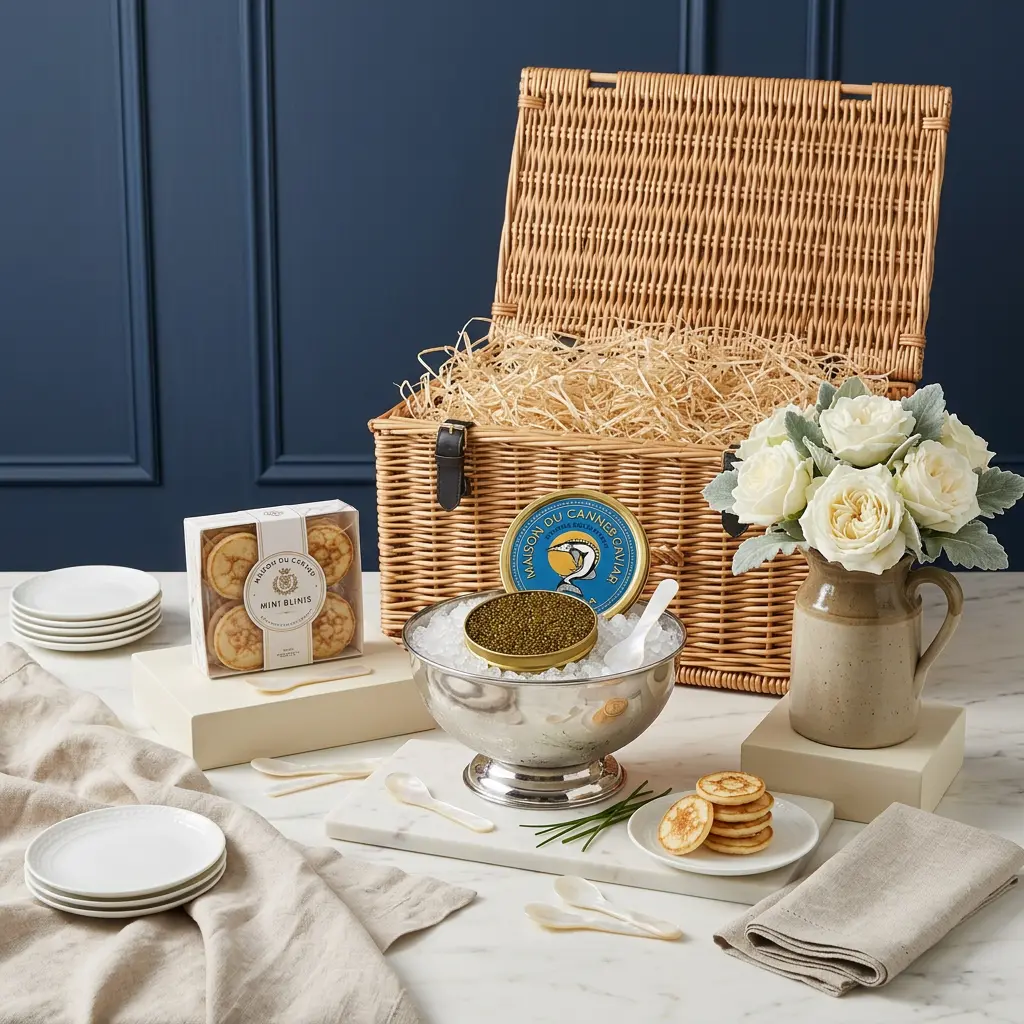 Royal Beluga Caviar Hamper 250g - Caviar Gift royal_beluga_caviar_hamper_250g_with_caviar_and_blinis