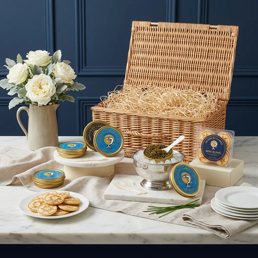 Royal Beluga Caviar Hamper 50g - Caviar Gift royal_beluga_caviar_hamper_50g_with_caviar_and_blinis