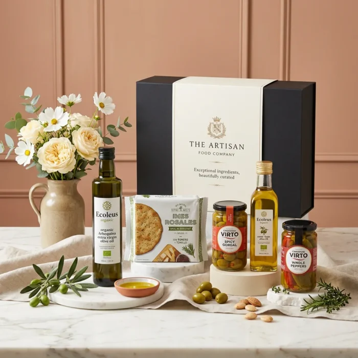 spanish_olive_oil_hamper_with_olive_oil,_crackers_and_olives