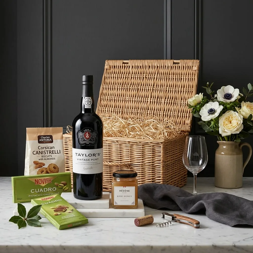 Taylor's Vintage Port Collector's Gift - Wine Gift Box taylor's_vintage_port_collector's_gift_with_wine,_chocolate_and_honey