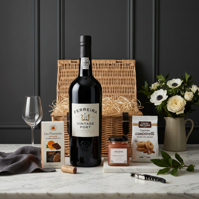 vintage_port_collector's_gift_with_wine,_chocolate_and_honey