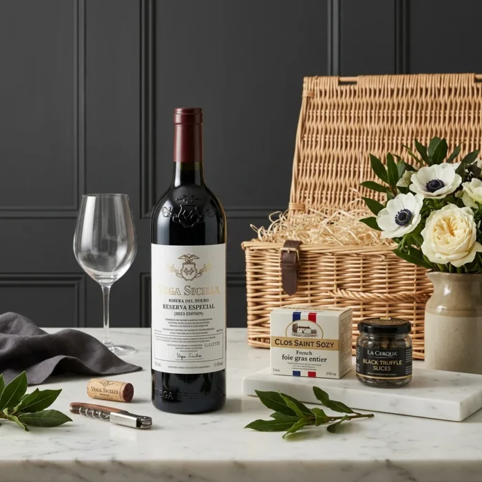 vega_sicilia_unico_collector's_gift_with_wine,_foie_gras_and_truffle